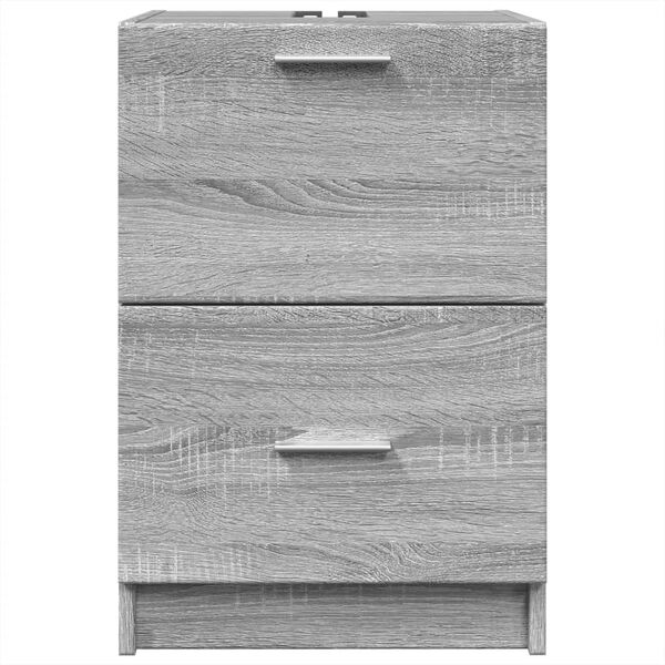 vidaXL Sink Cabinet Grey Sonoma 40x37x59 cm Engineered Wood