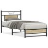 vidaXL Bed Frame without Mattress Sonoma Oak 90x190 cm Single Engineered Wood