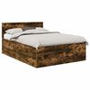 vidaXL Bed Frame Smoked Oak 140 x 190 cm Engineered Wood