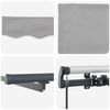 vidaXL Retractable Awning Manual Light grey 400 x 350 cm Fabric