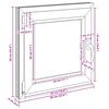 vidaXL Basement Window "RISOR" 50x50 cm Tilt&Turn DIN Left White