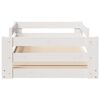 vidaXL Bed Frame without Mattress White 90x190 cm Single Solid Wood Pine