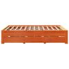 vidaXL Bed Frame without Mattress with Drawers Wax Brown 140x200 cm Solid Wood Pine