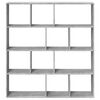 vidaXL Book Cabinet Concrete Grey 132x29x141.5 cm Engineered Wood