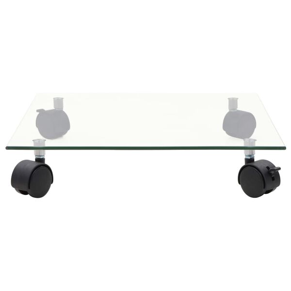 vidaXL Plant Rollers 4 pcs 35x35 cm Tempered Glass Square