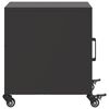 vidaXL Bedside Cabinet Black 36x39x43.5 cm Steel