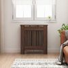 vidaXL Radiator Cover Brown Oak 78 x 19 x 81.5 cm Engineered Wood