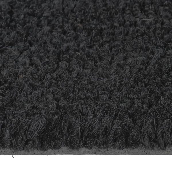 vidaXL Door Mat Black Half Round 40x60 cm Tufted Coir