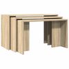 vidaXL Nesting Tables 3 pcs Sonoma Oak Engineered Wood