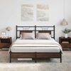 vidaXL Bed Frame without Mattress Brown Oak 140x200 cm Engineered Wood
