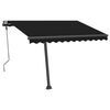 vidaXL Freestanding Manual Retractable Awning 300x250 cm Anthracite