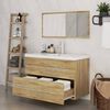 vidaXL 3 Piece Bathroom Furniture Set Sonoma Oak