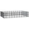 vidaXL Outdoor Dog Kennel Steel 55.3 m&sup2;