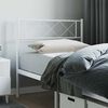 vidaXL Metal Replace Headboard White 75 cm