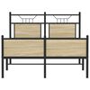 vidaXL Bed Frame without Mattress Sonoma Oak 120x200 cm Engineered Wood