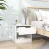 vidaXL Bedside Cabinets 2 pcs High Gloss White Engineered Wood