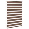 vidaXL Zebra Blind Brown 110x100 cm Fabric Width 105.9 cm Polyester
