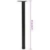 4 Height Adjustable Table Legs Black 870 mm