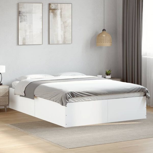 vidaXL Bed Frame without Mattress White 120x190 cm Small Double