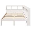 vidaXL Bookcase Bed without Mattress White 120x200 cm Solid Wood Pine