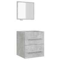 vidaXL Bathroom Cabinet with Mirror Concrete Grey 41x38.5x48 cm Engineered Wood