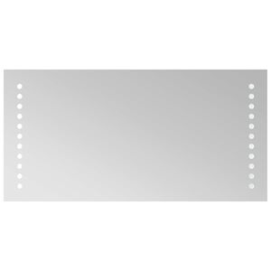 vidaXL LED Bathroom Mirror Transparent 40 x 20 cm Tempered Glass