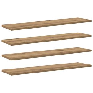 vidaXL Bookshelf Board 3-Tier 4 pcs 80 x 20 x 1.5 cm Engineered Wood