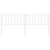 vidaXL Metal Replace Headboard White 193 cm