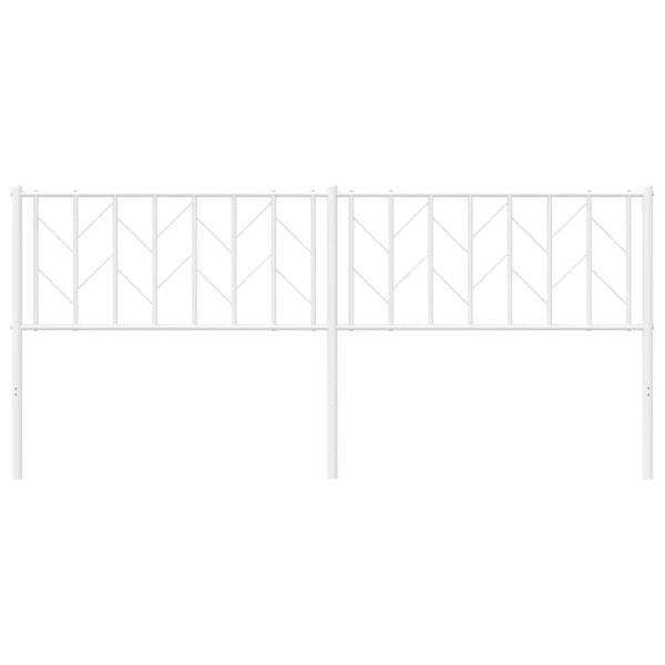 vidaXL Metal Replace Headboard White 193 cm