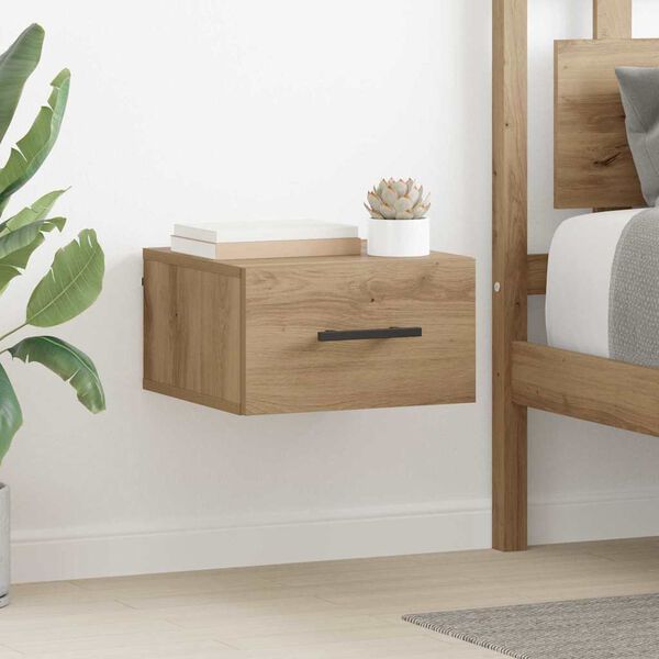 vidaXL Bedside Cabinet Artisan oak 35 x 35 x 20 cm Engineered wood