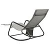 vidaXL Sun Lounger Steel and Textilene Grey