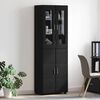 vidaXL Highboard FLORIN Black 60 x 35 x 182 cm Engineered Wood