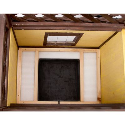Kerbl Heated Cat House 4-Seasons Deluxe 88x57x77 cm Dark Brown