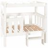 vidaXL Dog Bed White 75,5x63,5x70 cm Solid Wood Pine