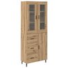 vidaXL Highboard 2 pcs Artisan Oak 69.5 x 34 x 180 cm Engineered Wood