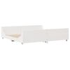vidaXL Bed Frame without Mattress White 200x200 cm Solid Wood Pine