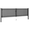 vidaXL Garden Fence Gate Steel 400x75 cm Anthracite