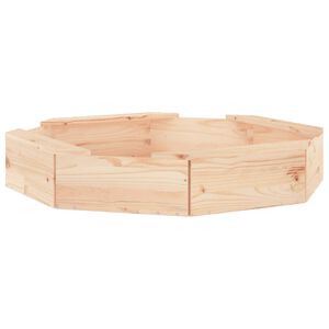 vidaXL Sandbox with Seats Octagon Solid Wood Pine