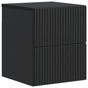 vidaXL Wall-Mounted Bedside Cabinet Black 33 x 34.5 x 40 cm