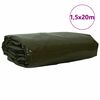 vidaXL Tarpaulin 650g / m&sup2; Olive Green 1.5 x 20 m