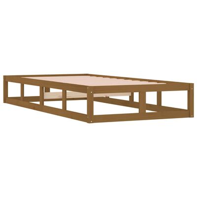 vidaXL Bed Frame Honey Brown 90x200 cm Solid Wood