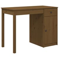 vidaXL Desk Honey Brown 100x50x75 cm Solid Wood Pine