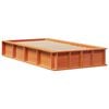vidaXL Bed Frame Wax Brown 100 x 200 cm Solid Pine Wood