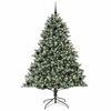 vidaXL Artificial Christmas Tree with 300 LEDs with Stand Green 210 cm