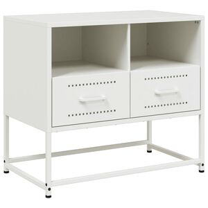 vidaXL TV Cabinet White 68x39x60.5 cm Steel