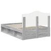 vidaXL Bed Frame Grey Sonoma 120 x 200 cm Solid Pine Wood