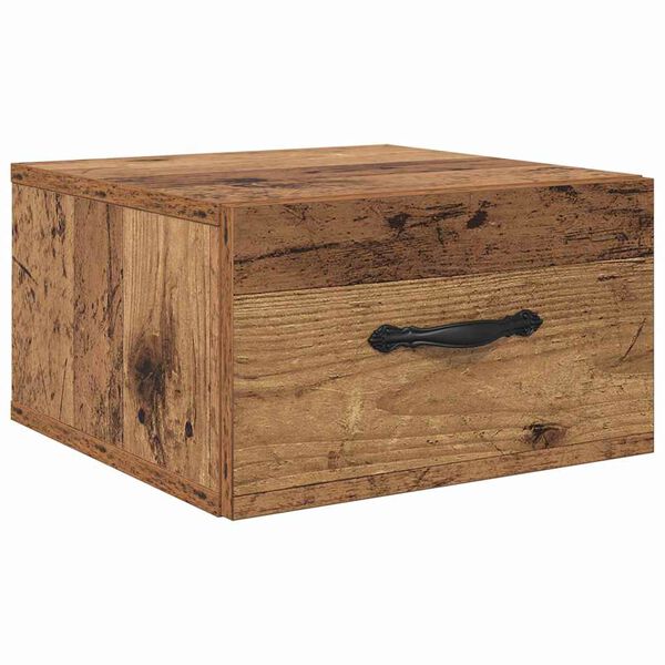 vidaXL Bedside Cabinet Old wood 35 x 35 x 20 cm Engineered wood