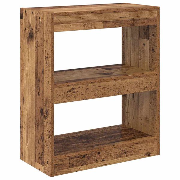 vidaXL Book Cabinet Old Wood 60 x 30 x 72 cm Engineered Wood