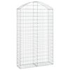vidaXL Arched Gabion Basket 100x30x160/180 cm Galvanised Iron