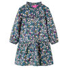 vidaXL Kids'Dress with Long Sleeves Dark Blue 104